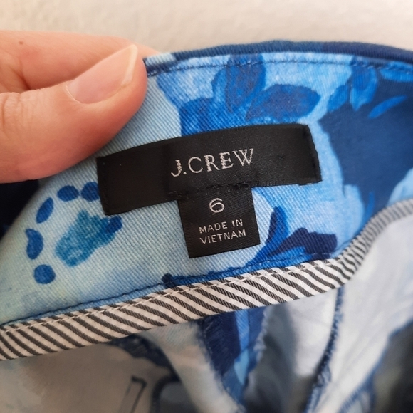 J. Crew Watercolor Begonia Print Remi Pants 6 - Picture 6 of 7